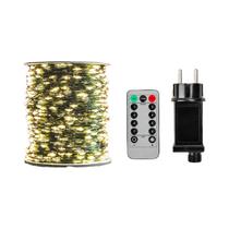Luzes De Cordão LED Brancas Quentes De 100M Com Fio Verde Para Decoração De Natal, Casamento, Festa