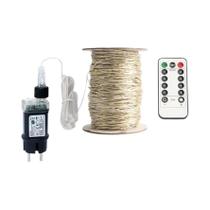 Luzes De Cordão LED De 50M 100M Com Fio Prateado, Luzes De Fada, Guirlanda De Natal, Decoração Para