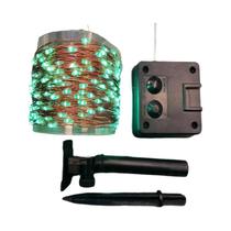Luzes De Cordão LED De Cobre Para Exterior Com Efeito Pisca-Pisca, Alimentadas Por Energia Solar,