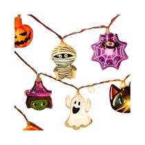 Luzes De Cordão LED De Halloween Com 10/20/40 Lâmpadas, Alimentadas Por Bateria, Com Temas De Luzes De Cordão LED De Halloween Com 10/20/40 Lâmpadas, Alimentadas Por Bateria, Com Temas De