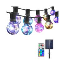 Luzes De Cordão LED Externas G40 Globo Com 8 Modos E Controle Remoto Para Decoração De Quintal,