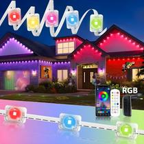 Luzes De Cordão LED Inteligentes RGB Para Exterior 60M Com Controle Por Aplicativo IP67, Luzes Luzes De Cordão LED Inteligentes RGB Para Exterior 60M Com Controle Por Aplicativo IP67, Luzes