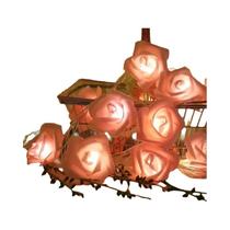Luzes De Cordão LED Românticas De 5M Com Flores Artificiais, Buquê De Rosas, Guirlanda De Fadas Para