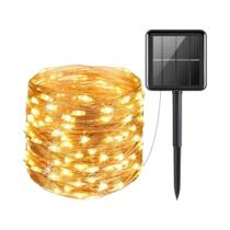 Luzes De Cordão LED Solar À Prova d'Água Para Decoração De Natal Em Jardim DIY
