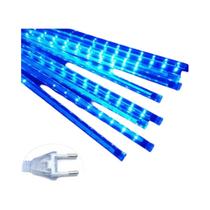 Luzes De Cordão LED Solar Em Forma De Chuva De Meteoros 30/50cm 8 Tubos Luzes De Fada Para Jardim Ao