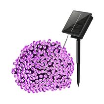 Luzes De Cordão LED Solares Para Exterior Com 8 Modos, Decoração De Natal Para Jardim E Casamento