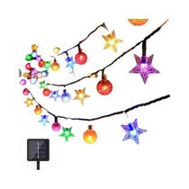 Luzes De Cordão LED Solares Para Exterior, Estrelas De Bola De Cristal, 8 Modos, Decoração Para Luzes De Cordão LED Solares Para Exterior, Estrelas De Bola De Cristal, 8 Modos, Decoração Para