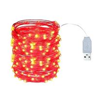 Luzes De Cordão LED USB À Prova d'Água Com Fio De Cobre Prateado Para Decoração De Natal, Casamento