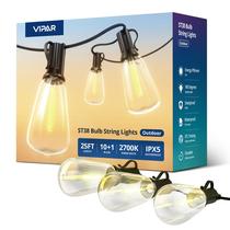 Luzes de cordão para área externa VIPAR 7,6 m, 10+1 lâmpadas, IPX5 Luzes de cordão para área externa VIPAR 7,6 m, 10+1 lâmpadas, IPX5