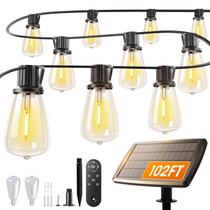 Luzes de Cordão Solar Addlon 31m 48 LEDs Controle Remoto à Prova d'Água Luzes de Cordão Solar Addlon 31m 48 LEDs Controle Remoto à Prova d'Água