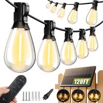 Luzes de Cordão Solar Tenmiro 37m Controle Remoto 32+2 LEDs Luzes de Cordão Solar Tenmiro 37m Controle Remoto 32+2 LEDs