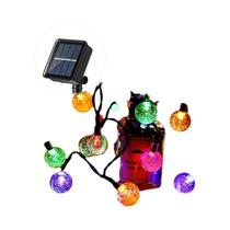 Luzes De Cordão Solares À Prova d'Água Brancas Quentes 20/50/100 LED Para Jardim Com Globos De