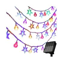 Luzes De Cordão Solares Em Forma De Estrela À Prova d'Água Para Jardim, Pátio, Casamento, Festa, Luzes De Cordão Solares Em Forma De Estrela À Prova d'Água Para Jardim, Pátio, Casamento, Festa,