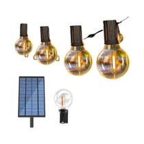 Luzes De Cordão Solares Para Exterior G40, 8 Modos, Recarregáveis Por USB, Resistentes a Quebras E À