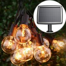 Luzes de cordão solares PERFECTDAY G40 8,2 m 25 lâmpadas à prova d'água Luzes de cordão solares PERFECTDAY G40 8,2 m 25 lâmpadas à prova d'água