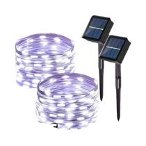 Luzes De Cordão Solares Super Brilhantes E Impermeáveis Para Exterior, 8 Modos Para Pátio, Árvore,