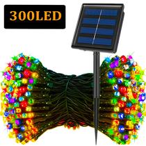 Luzes de Cordas Solares LED à Prova d'Água - 300 LEDs, 8 Modos - Ideal para Natal e Decoração Externa Luzes de Cordas Solares LED à Prova d'Água - 300 LEDs, 8 Modos - Ideal para Natal e Decoração Externa