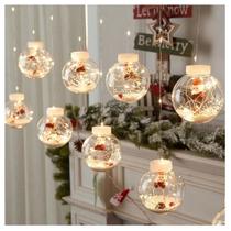 Luzes de cortina de Natal Garland 8 Spheres 3m com LED 220V
