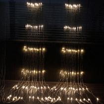 Luzes de Cortina em Cascata 3x3m com 320 LEDs - Ideal para Festas e Casamentos