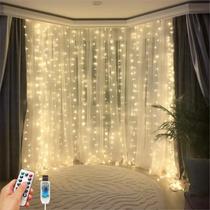 Luzes de cortina Fairy HOLITS 300 LED 3m x 3m USB Warm White
