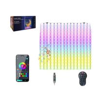 Luzes De Cortina Inteligentes 2x2m Com 400 LEDs, Luzes De Cordão WiFi Para Exterior, Padrões DIY, Luzes De Cortina Inteligentes 2x2m Com 400 LEDs, Luzes De Cordão WiFi Para Exterior, Padrões DIY,