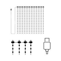 Luzes De Cortina Inteligentes RGB 400-800 LED Sincronização Musical Controle Remoto Luzes De Fada Luzes De Cortina Inteligentes RGB 400-800 LED Sincronização Musical Controle Remoto Luzes De Fada