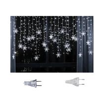 Luzes De Cortina LED À Prova d'Água Com Flocos De Neve De Natal De 3,2M Para Decoração De Festas E