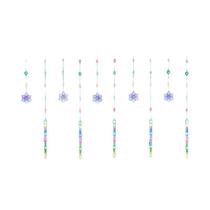 Luzes De Cortina LED De Natal Com Padrões De Floco De Neve E Pingente De Gelo, Luzes De Fada a Pilha Luzes De Cortina LED De Natal Com Padrões De Floco De Neve E Pingente De Gelo, Luzes De Fada a Pilha