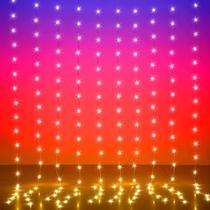 Luzes de cortina LED KepStars 200 RGB que mudam de cor 2m x 2m Luzes de cortina LED KepStars 200 RGB que mudam de cor 2m x 2m
