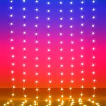 Luzes de cortina LED KepStars 244x183cm 144 LEDs RGB USB