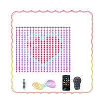 Luzes De Cortina LED RGB Inteligentes Com Sincronização Musical E Controle Remoto Por APP Para