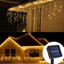 Luzes De Cortina LED Solares Em Formato De Sincelo 4M 8M Para Exterior, Festas, Casamentos E Luzes De Cortina LED Solares Em Formato De Sincelo 4M 8M Para Exterior, Festas, Casamentos E