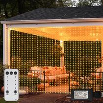Luzes de cortina LED ZAIYW 300x300cm Remote Warm White Luzes de cortina LED ZAIYW 300x300cm Remote Warm White