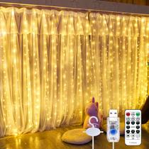 Luzes de cortina SINAMER 600LED 6m x 3m Fairy Warm White Luzes de cortina SINAMER 600LED 6m x 3m Fairy Warm White