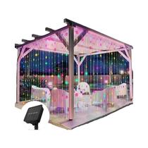 Luzes De Cortina Solar À Prova d'Água Para Exterior, Luzes De Fada Em Cordão Para Decoração De Luzes De Cortina Solar À Prova d'Água Para Exterior, Luzes De Fada Em Cordão Para Decoração De