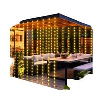 Luzes De Cortina Solar Com 300 LEDs Para Exterior, 8 Modos Para Quintal, Quarto E Feriados Luzes De Cortina Solar Com 300 LEDs Para Exterior, 8 Modos Para Quintal, Quarto E Feriados
