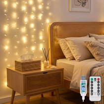 Luzes de cortina suddus 90 LED Warm White para quarto de Natal Luzes de cortina suddus 90 LED Warm White para quarto de Natal