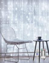 Luzes de cortina suddus White 200 LED Twinkle com controle remoto 2x2m