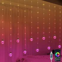 Luzes de cortina YOLIGHT Color Changing Wishing Ball 3,3x1m RGB