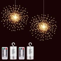 Luzes de decoração suspensas SHUKAN, pacote com 2, 200 LED, branco quente Luzes de decoração suspensas SHUKAN, pacote com 2, 200 LED, branco quente