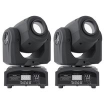 Luzes de DJ com cabeça móvel ZKYMZL 25W LED x2 - 8 Gobos 8 cores