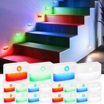 Luzes de escada com sensor de movimento RGB sem fio Guankai, pacote com 16
