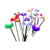 Luzes De Estaca Solar Em Forma De Cogumelo Com 6 LEDs, À Prova d'Água, Decoração De Jardim, Lâmpadas