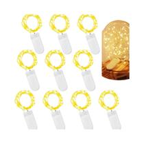 Luzes De Fada De Fio De Cobre Prateado 2M 20LED, 10 Peças, Alimentadas Por Bateria, Decorações DIY