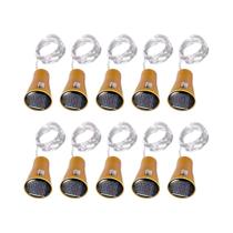 Luzes De Fada De Fio De Cobre Solar Com 10 a 20 LEDs, Luzes De Cordão Em Forma De Rolha Para