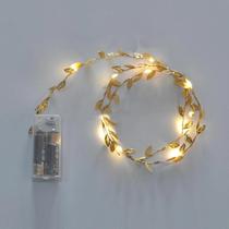 Luzes De Fada Folhas Douradas 20LED Com Fio De Cobre, Alimentadas Por Bateria Para Decoração De Luzes De Fada Folhas Douradas 20LED Com Fio De Cobre, Alimentadas Por Bateria Para Decoração De