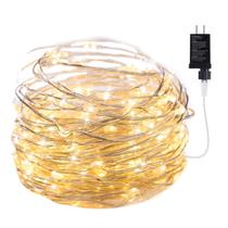 Luzes de Fada LED Minetom - 10m, 100 LEDs, Impermeáveis, Branco Quente