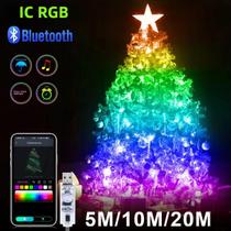 Luzes De Fada LED RGBIC Bluetooth Para Decoração De Jardim, Natal, Casamento E Festas Ao Ar Livre