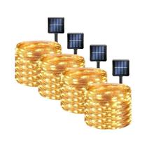 Luzes De Fada LED Solares À Prova d'Água Para Exterior, Cordão De 7M, 12M, 22M, 32M, 8 Modos,