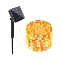 Luzes De Fada LED Solares Para Exterior 7M 12M 22M 32M À Prova d'Água, Guirlanda De Festão Para